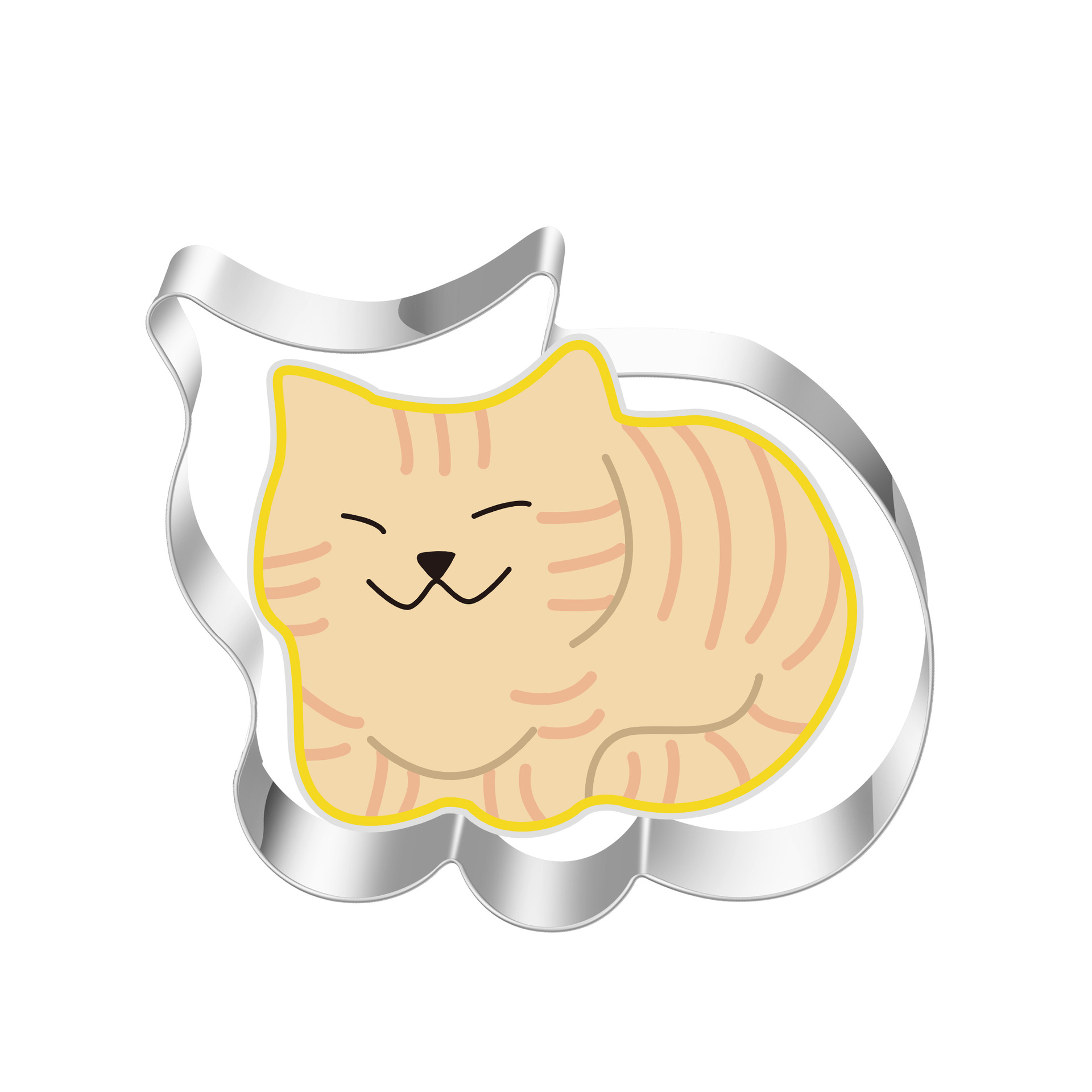 Acero inoxidable galleta molde de dibujos animados animales gatito ratón corte DIY pan al vapor herramienta para hornear