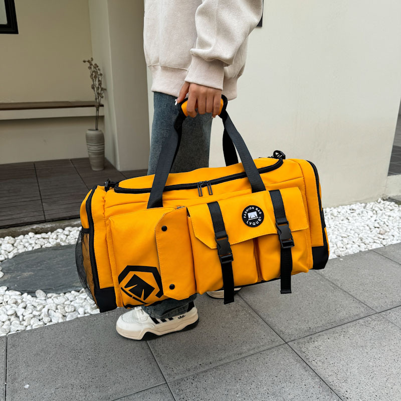 Bolsa de viaje portátil de moda de gran capacidad, bolsa deportiva multifuncional para hombres y mujeres, equipaje de separación seca y húmeda, mochila