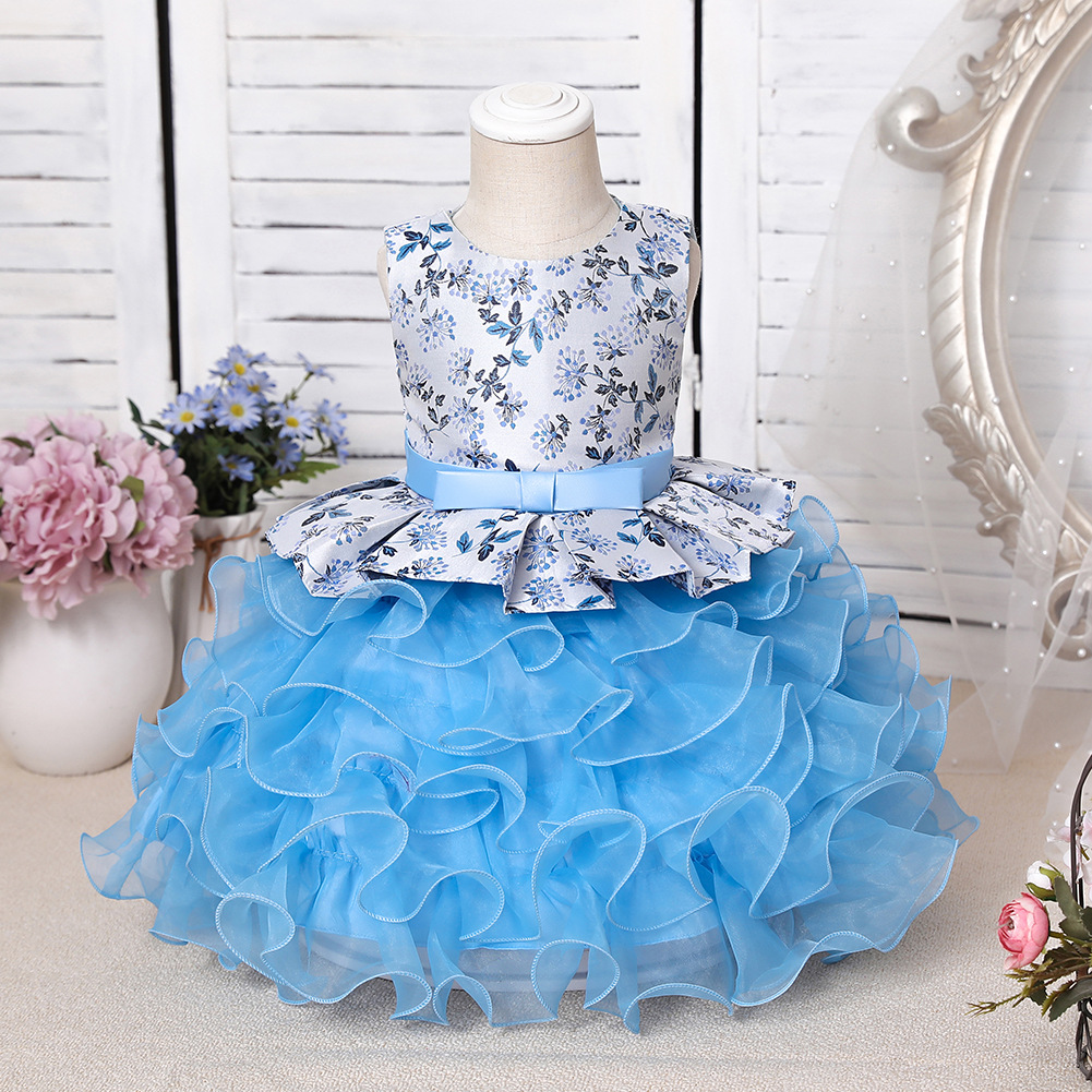 Baby The age of full dress girl princess Evening dress baby dress 2021 new pattern Jacobs Pompous skirt