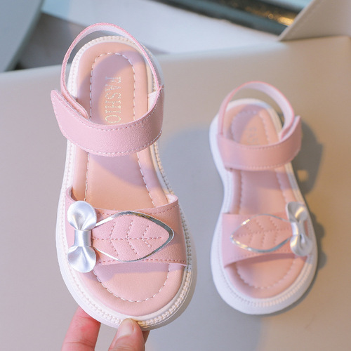 Children's Summer Slides for Girls and Big Kids - Princess Style, Non-Slip Soft Sole Beach Shoes