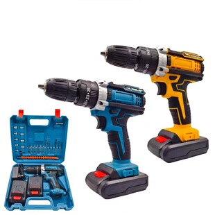 Industrial-Grade Ultra-High-Power Hand Drill Lithium Battery Two-Speed Rechargeable Drill Impact Drill Household Multi-Kinetic Energy Electric Screwdriver