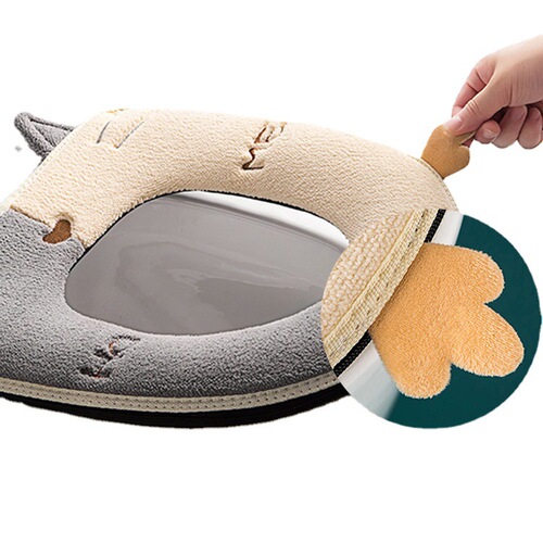 Warm toilet seat cushion household toilet seat washer suede toilet cover warm universal toilet seat
