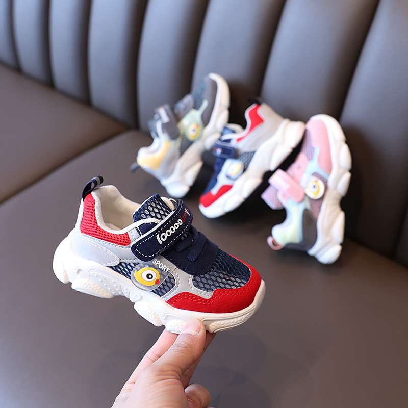 兒童運動鞋2021春夏新款寶寶鞋男童軟底學步鞋小童镂空機能鞋批發
