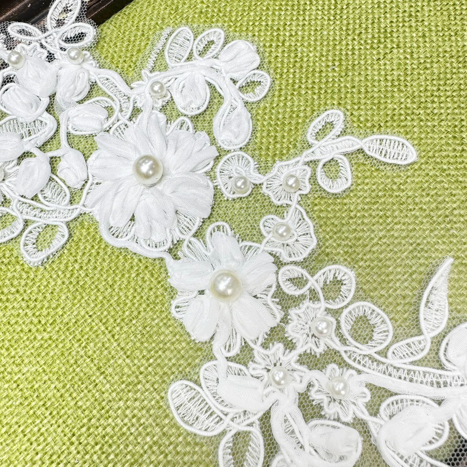 bordado tridimensional encaje flor decal perla decoración de ropa parche DIY accesorios de ropa image 5