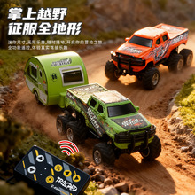 跨境新品1:64迷你六轮合金车模雪佛兰后驱遥控越野车可充电带减震