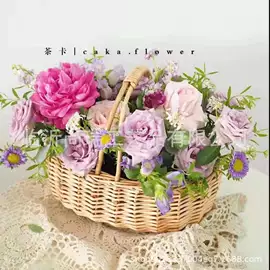 植物工艺品;收纳篮/筐;女士手提包