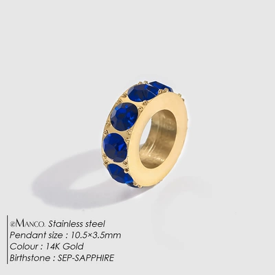 Beads DIY Jewelry Accessories Ins, Zərgərlik ara hissələri - september-sapphire-gold