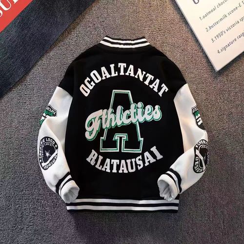 Boys' Spring and Autumn Casual Jackets  Autumn New Children's Autumn Clothes Big Boys Baseball Uniforms Hit the Streets