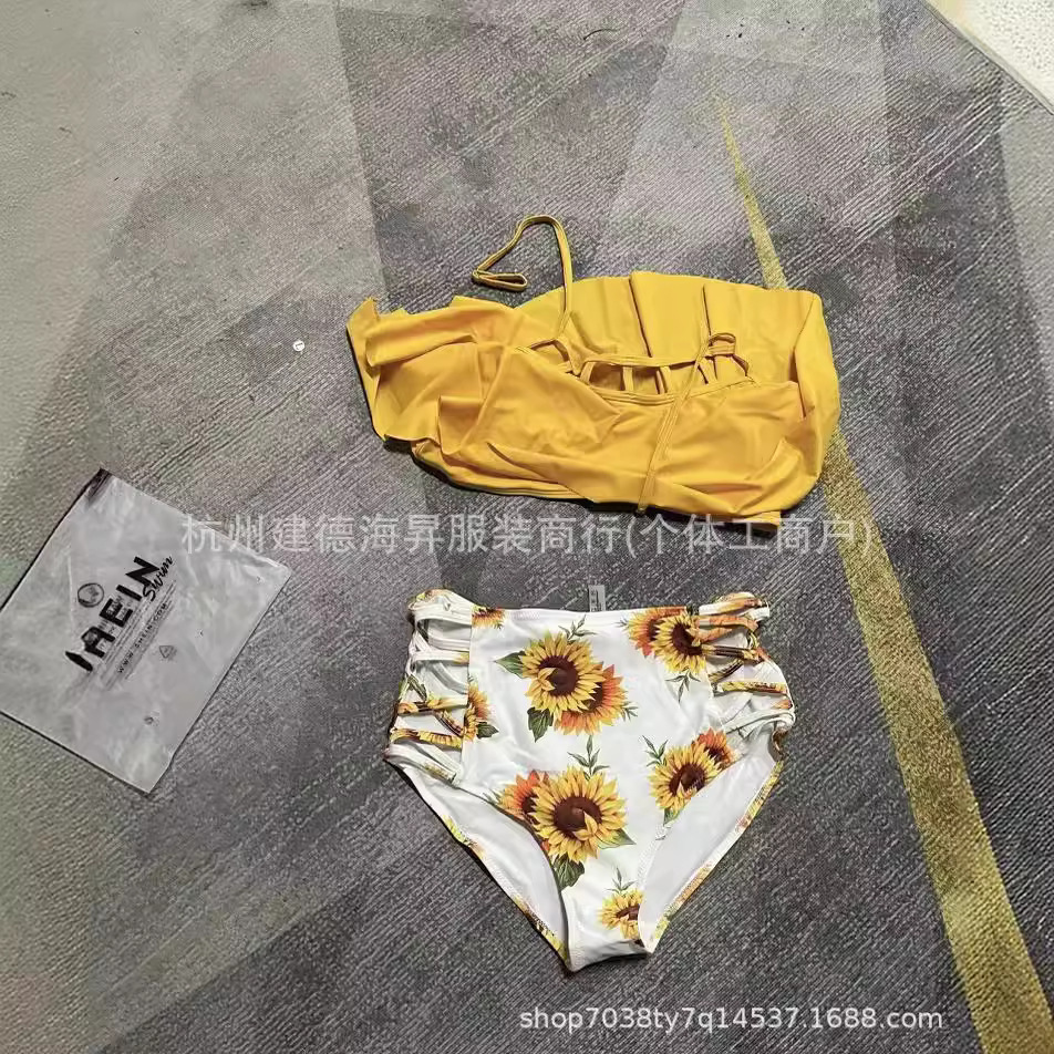Trajes de baño de Shein transfronterizos sexy de tres puntos bikini conjunto de mujeres de verano Shein trajes de baño divididos África venta caliente