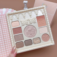 卡佩爾十色天使神秘浮雕眼影盤高光腮紅修容珠光啞光脆香米眼影