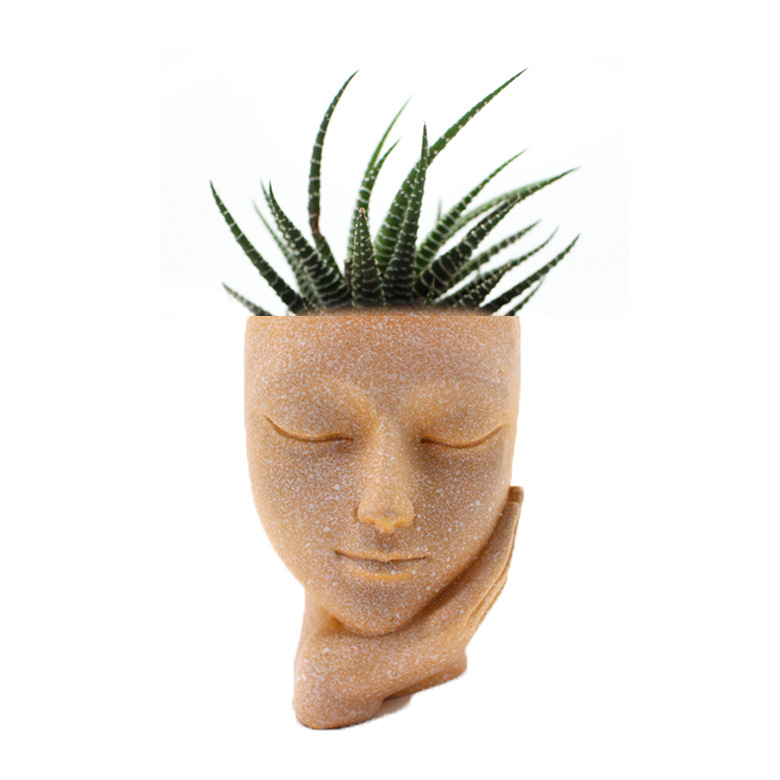 创意个性花园阳台可爱小人脸花盆户外多肉植物花盆工艺品庭院摆件