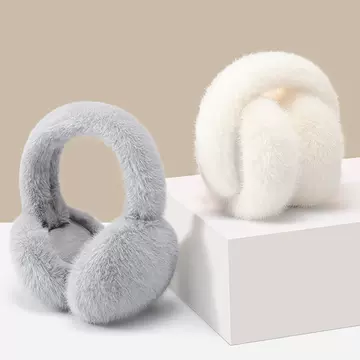 Earmuffs for women in winter, cute and foldable, simple ear protection, Korean version ear warmth, plush and antifreeze earmuffs, keeping students warm - ShopShipShake