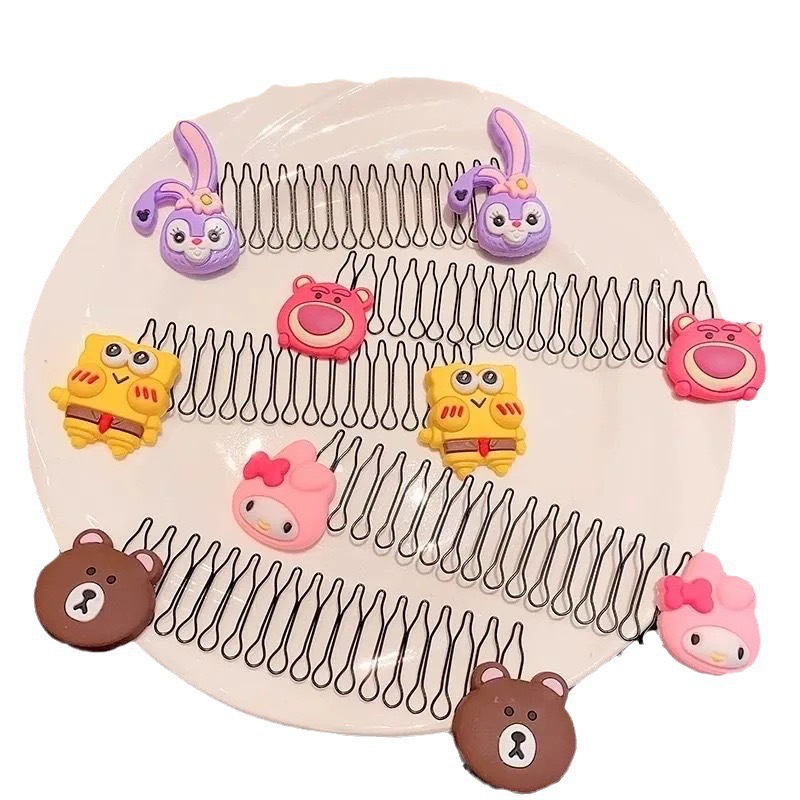 Tiktok verano popular accesorios para el cabello de los niños peine del cabello artefacto pelo roto bebé invisible espalda cuchara rizador de pelo Tarjeta de pelo insertar peine