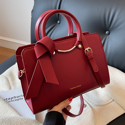 High-end Wedding Bag for Women, New Model Crossbody Bag with Large Capacity, Commute Red, Wedding Bride Handbag, Single Shoulder Bag