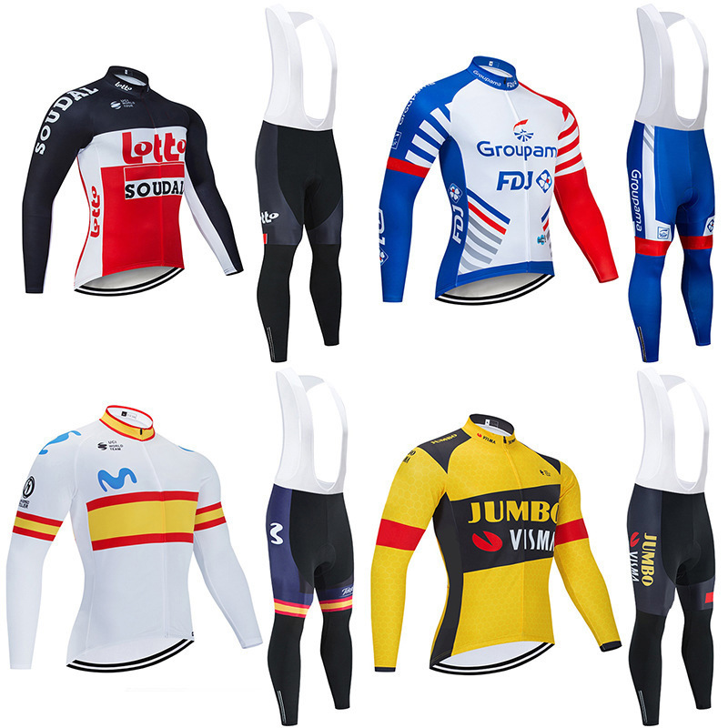Cross-Border Road Cycling Spring and Autumn Long-Sleeve Set for Men and Women, Downhill Suit, Tour De France Team Edition Cycling Clothing, Foreign Trade