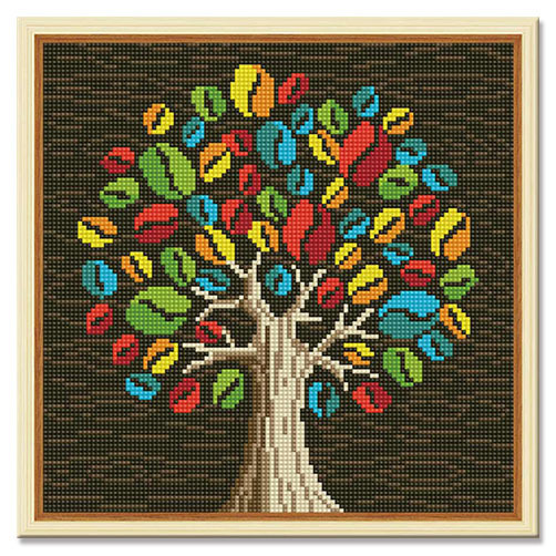 Coffee tree money tree art DIY diamond painting 32.5*32.5 widened 5D framed fortune tree new wholesale