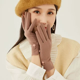 冬季保暖手套女士N181德绒户外骑车运动防寒加绒时尚触屏保暖手套
