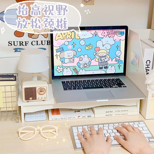 Desktop computer elevated shelf student dormitory desk storage rack multi-layer storage cabinet ins desk drawer storage rack