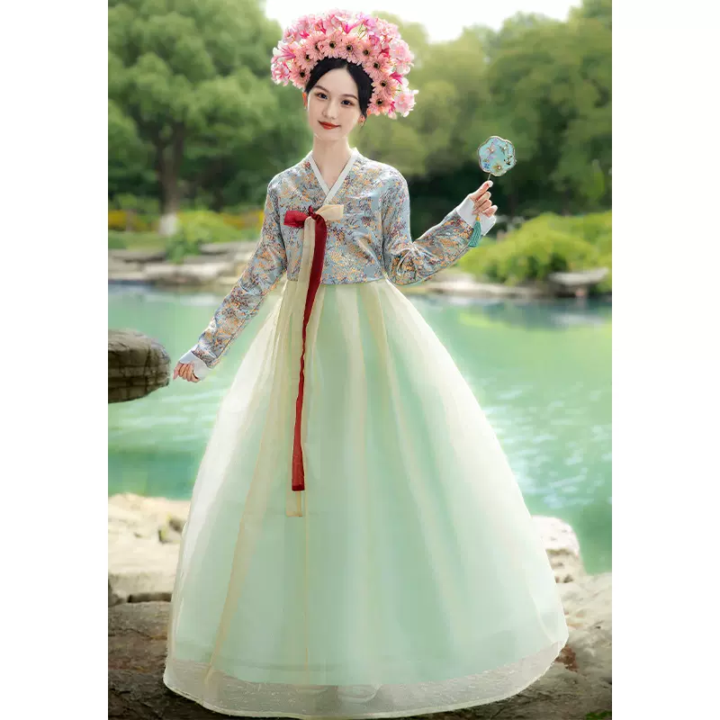 韩国古装成女女装宫廷传统舞蹈服朝鲜民族服饰国风拍照网红服务员