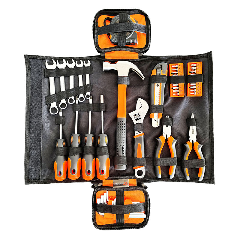 Fabricante transfronterizo reparación de equipos domésticos 45 piezas Kit de herramientas portátiles alicates manuales destornilladores martillo seis