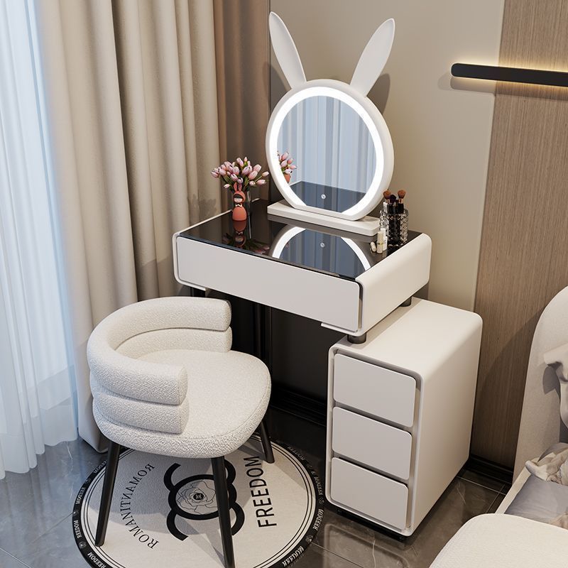 New Small Apartment Dressing Table Bedroom Modern Simple Cream Style Master Bedroom Cupboard Integrated Light Luxury Slate Dressing Table