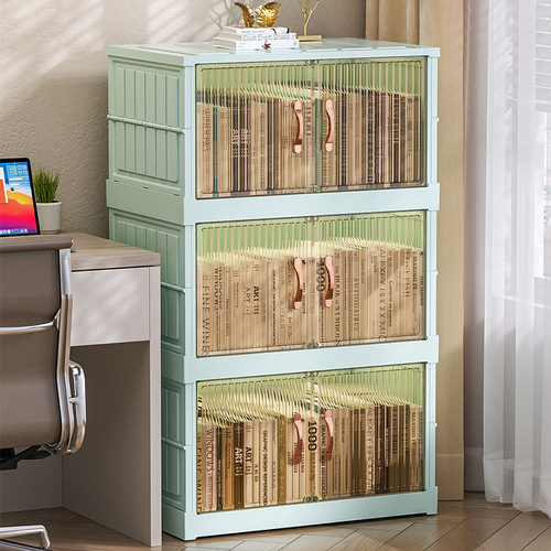 PP plastic foldable storage box home clothing storage cabinet large capacity toy bedding organizer wholesale bedroom