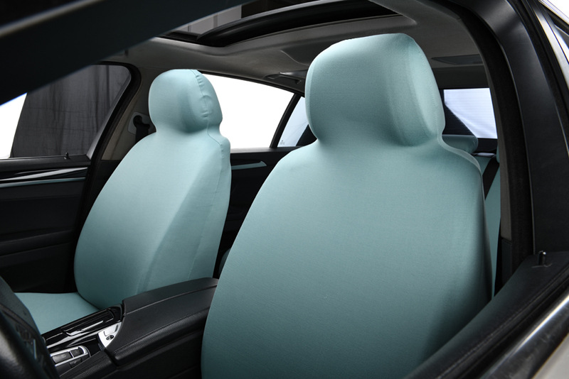 Fabric car elastic seat cover, non-slip, full coverage, thin model, front row driver and passenger seat cushion cover, one-piece dust cover