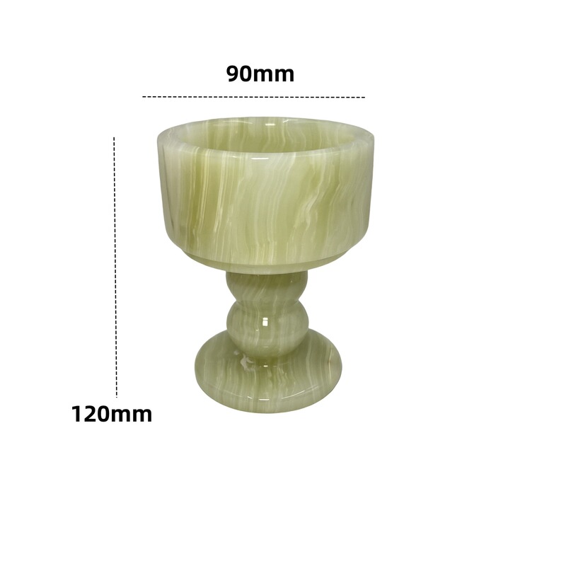 家居天然玉石烛台玉器摆件防风大理石氛围香薰杯蜡烛底座供佛灯|undefined