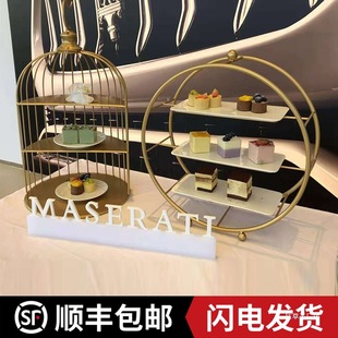 European-style New Afternoon Tea Snack Rack Tea Break Cold Dining Rack Dessert Table Modern Hotel Tableware Buffet Display Rack