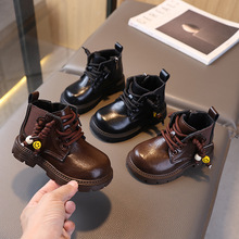 儿童皮靴2025秋季新款男童英伦风马丁靴韩版女童时尚百搭休闲短靴