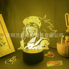 游戏英雄联盟系列人物盲僧九尾狐KDA伊芙琳金克丝3D亚克力小夜灯