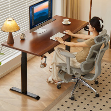 電動升降桌實木電腦桌電競桌子智能卧室家用辦公書桌學習桌工作台
