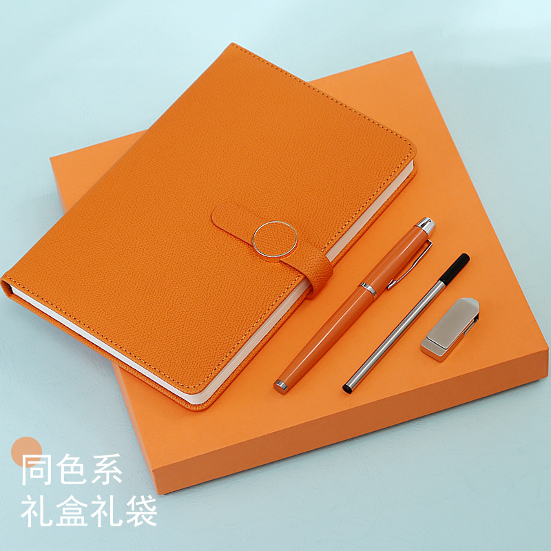 En stock notebook de negocios caja de regalo traje engrosada A5 Bloc de notas Reunión de grabación libro actividad regalo logotipo imprimible