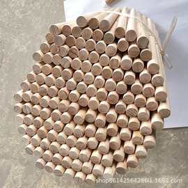 厂家供应松木圆木棒圆条瑜伽棍木棍圆木片木圆棍木条倒角打孔开槽