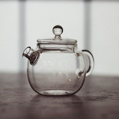 Transparent glass teapot with filter mesh, small teapot, giant wheel bead, small cannon mouth, Gongfu tea set, tea brewing device