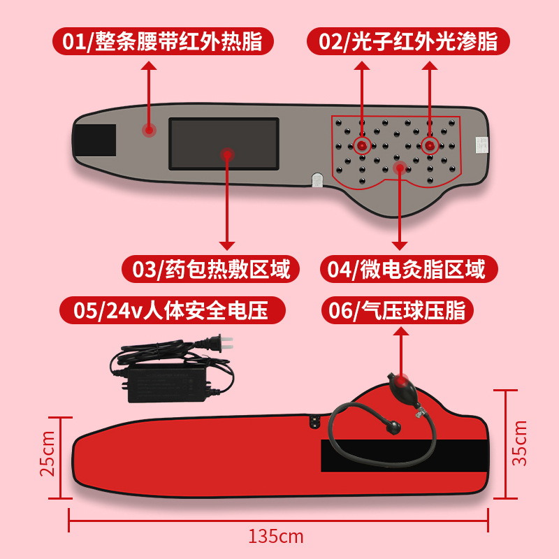 Smart Shaping Waist Belt with Acupuncture Microcurrent for Abdominal Slimming, Heat Therapy for Weight Loss, Vibration Heating Belt