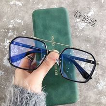 复古方框眼镜男潮网红近视个性韩系潮流眼睛框防蓝光辐射护眼平镜