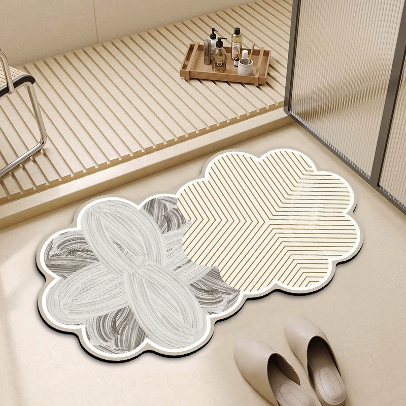 Тихий ветер ковер странной формы для ванной ванной дверной цветочный коврик для ванной ванной ванной ванной ванной воды противоскользящий коврик для ванной ноги завод прямых продаж
