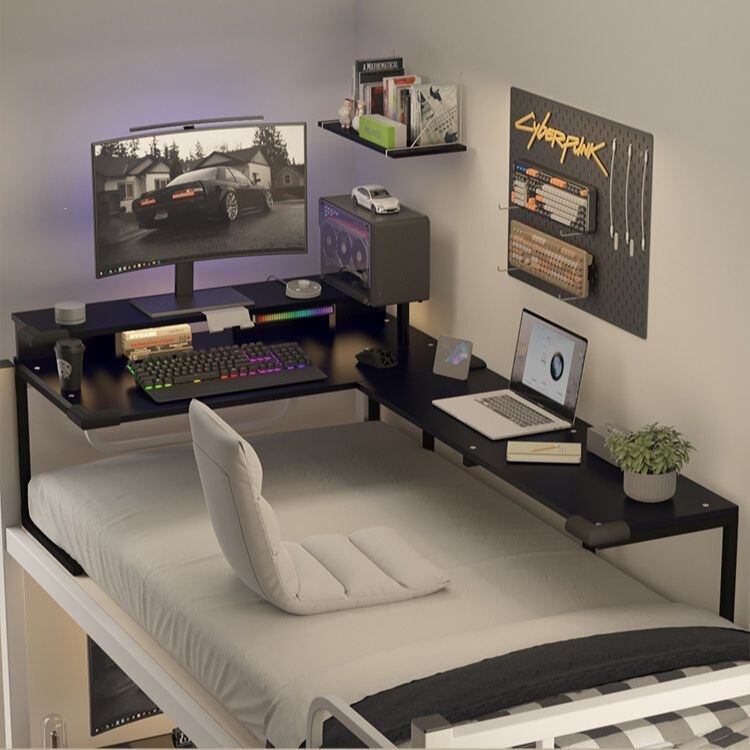 Computer desk, student dormitory bunk bed, corner desk, corner gaming desk, simple and minimalist desk for lazy people, desktop office desk Computer desk, student dormitory bunk bed, corner desk, corner gaming desk, simple and minimalist desk for lazy people, desktop office desk