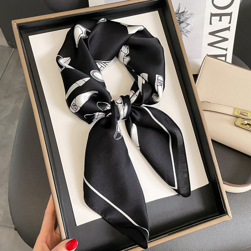  new temperament silk square scarf for women 70 mulberry silk decorative scarf shawl neck protection cold scarf western style