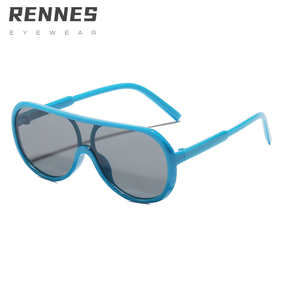 2023 gafas de sol para niños de una sola pieza marco grande estilo europeo y americano personalizado color caramelo gafas de sol para niños 3805