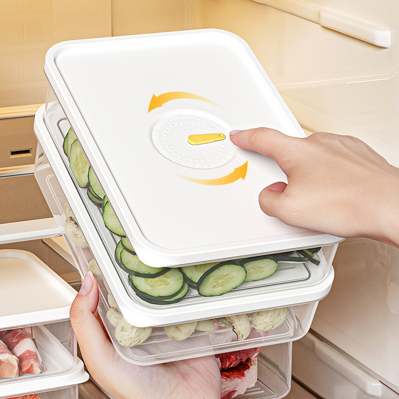 Caja de almacenamiento engrosada, subenvasado especial de carne congelada para refrigerador, caja de conservación fresca de grado alimenticio, caja pequeña de cronógrafo de plástico sellada con alimentos