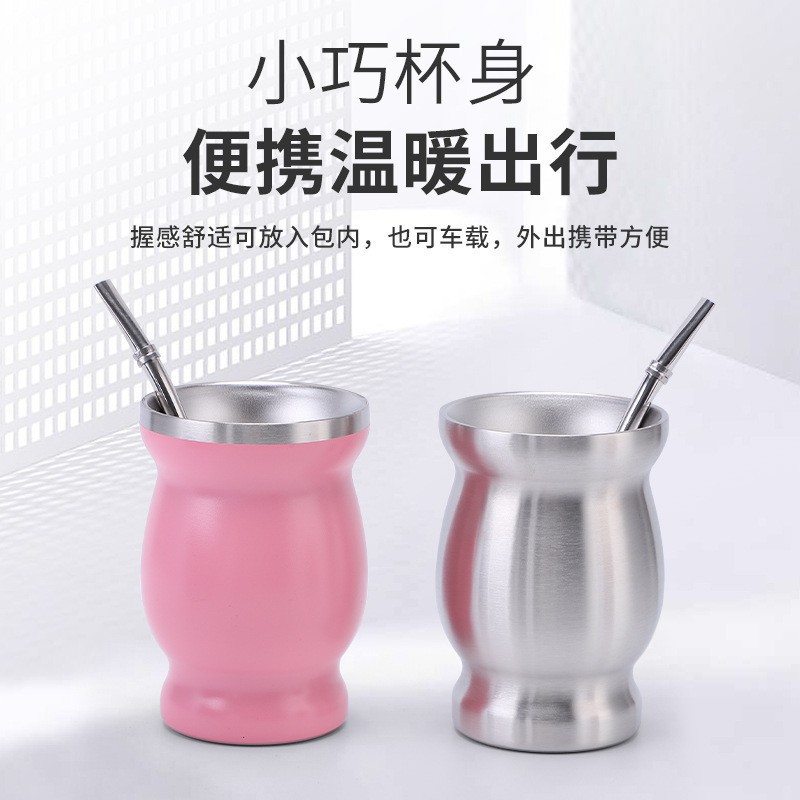 304 stainless steel 8oz madai cup argentina mini big belly gourd cup creative gourd shape insulated mug