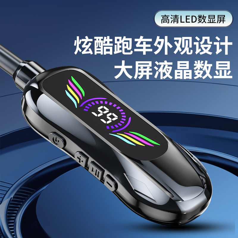 ベルリンの声首掛け式無線bluetoothイヤホンデジタル表示超長待機運動イヤホンk歌耳返し機能クロス|undefined