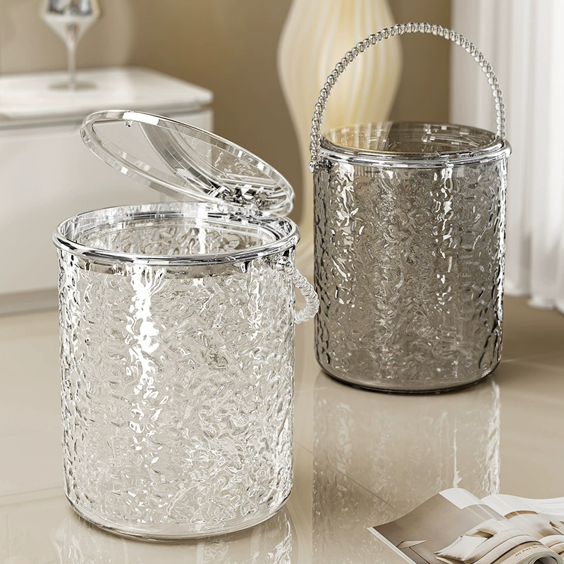 Мусорное ведро для дома 2025, новое стильное ведро-саквояж для пресса, гостиная, спальня, кухня, большая вместимость, корзина для мусора с крышкой