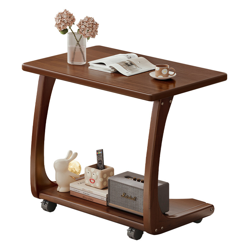 mesas de cabecera móviles, dormitorio, mesas de té de madera sólida, mini estante de cabecera de cama