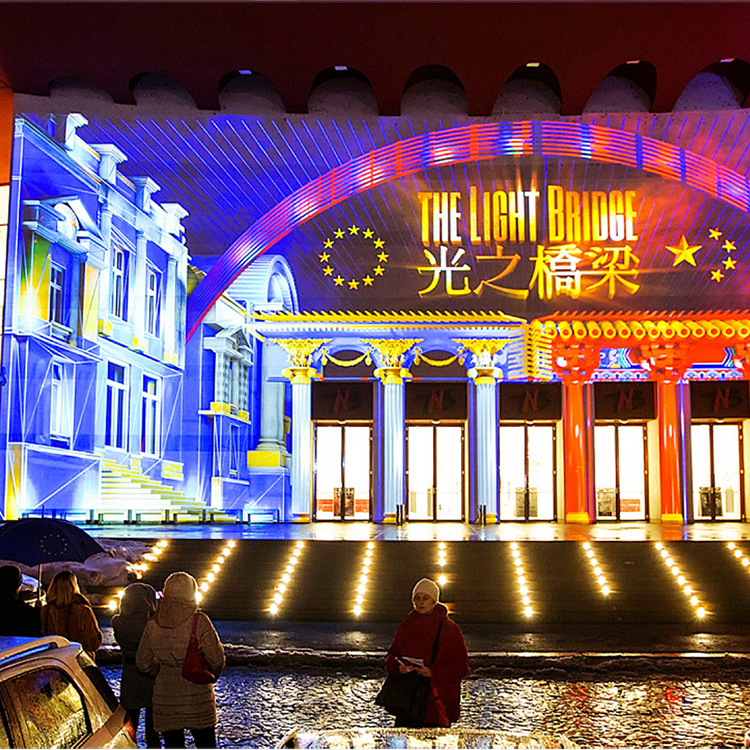 文化旅游楼体投影素夜游裸眼3D方案全息大型Mapping秀建筑灯光秀|ru