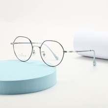 网红平光镜女近视金属眼镜架韩版显瘦素颜学生眼镜配度数6608