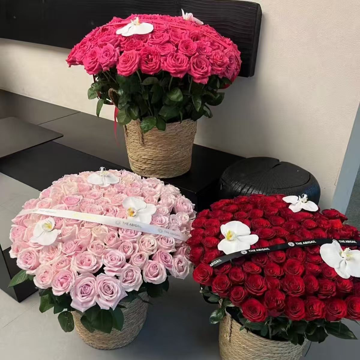 Gran flor abrazando barril, canasta de tejido de aescinia diy abrazando barril de estilo floral idílico diy canasta de arrastre de flores