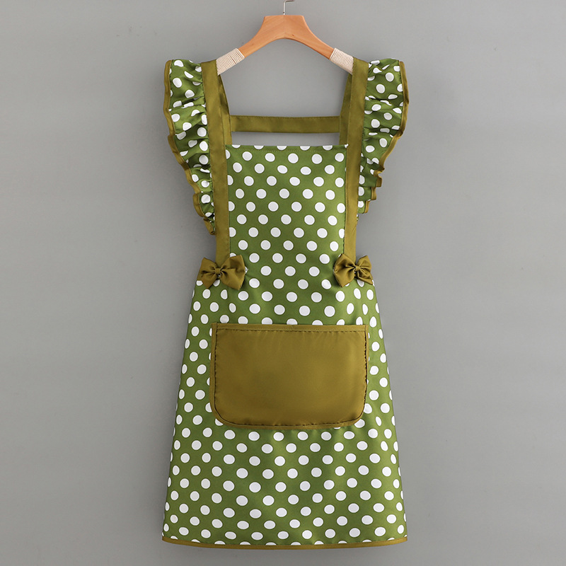 Grembiule da cucina in cotone twill stile principessa, resistente all'olio, traspirante, carino, stile giapponese e coreano, alla moda_voghion.com